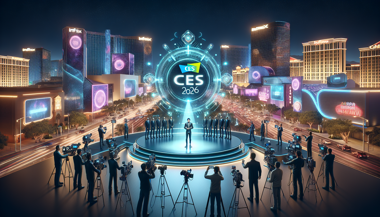 alt_text: Infinix pamerkan teknologi satelit revolusioner di CES 2026.