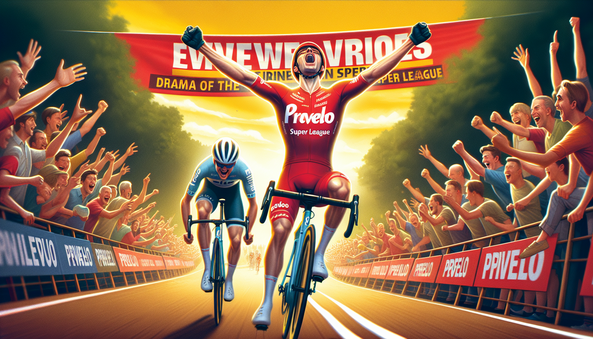 alt_text: Balapan intens di Inverell, taktik tim beraksi dalam ProVelo Super League yang penuh drama.