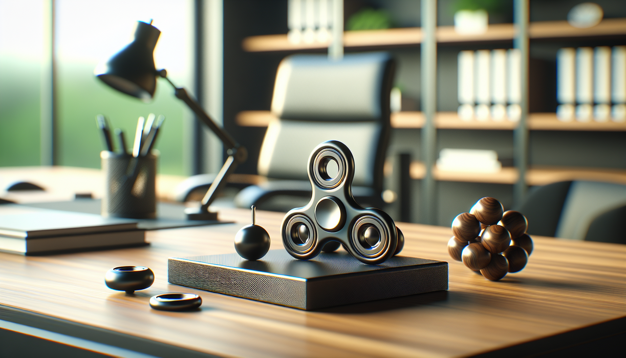 alt_text: Tiga alat fidget trendi untuk menghibur dan menenangkan tangan yang selalu aktif.