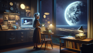 alt_text: Astronot dan roket bersiap menuju Bulan dalam misi manusia penuh harapan baru.